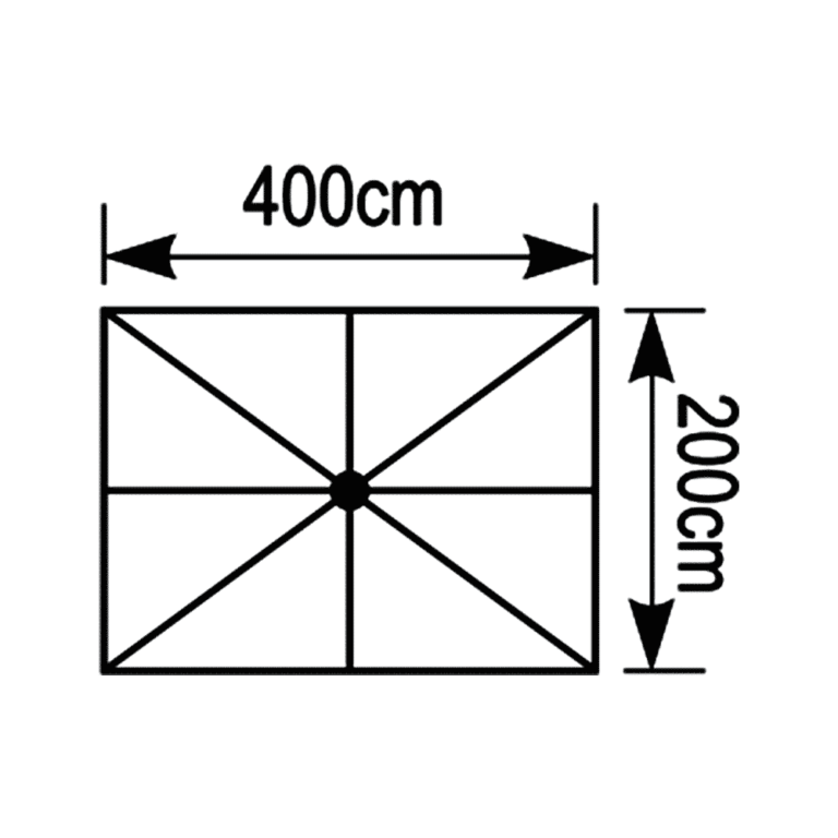 Επαγγελματική ομπρέλα Armonia 4x2 - Σχήμα