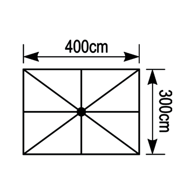 Επαγγελματική ομπρέλα Armonia 4x3 - Σχήμα