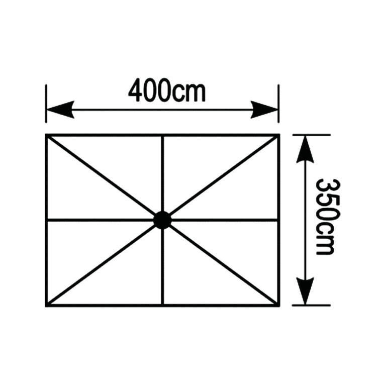 Επαγγελματική ομπρέλα Armonia 4x3,5 - Σχήμα