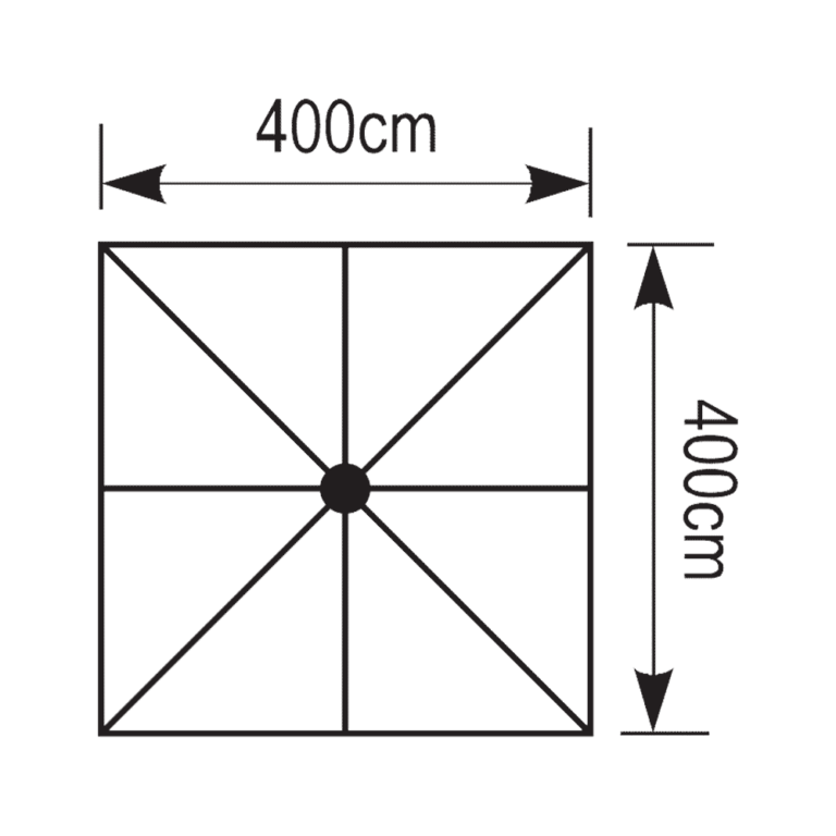 Επαγγελματική ομπρέλα Horizon 4x4 - Σχήμα