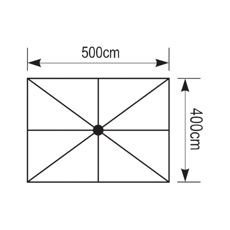 Επαγγελματική ομπρέλα Horizon 5x4 - Σχήμα
