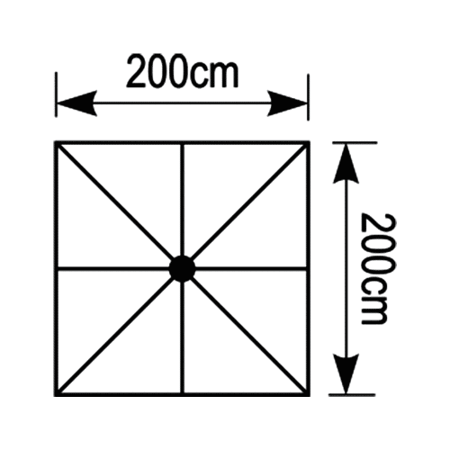 Επαγγελματική ομπρέλα Aeolus 2×2 - Σχήμα