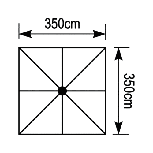Επαγγελματική ομπρέλα Armonia 3,5x3,5 - Σχήμα